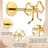 2 шт. Металлические подхваты для штор в виде банта Золотые настенные подхваты для штор в виде банта Современные золотые держатели для штор для гостиной, спальни, офиса, дома