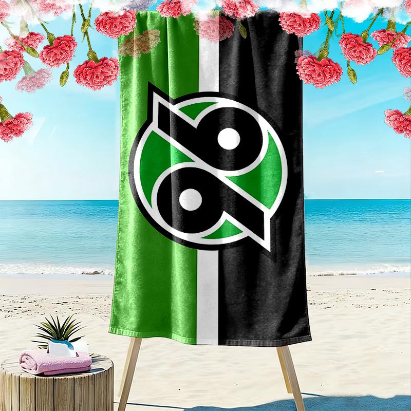 Пляжное полотенце Hannover 96, Большое, Мягкое, Быстросохнущее, для Пляжа, Кемпинга, Плавания