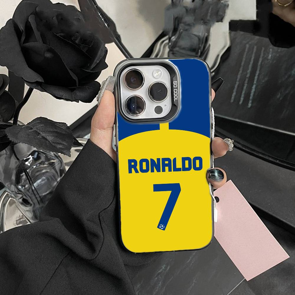Чехол для телефона Player R-Ronaldo C-CR7 для iPhone 17,16,15,14,13,12,Pro MAX Черный Матовый Ударопрочный Чехол