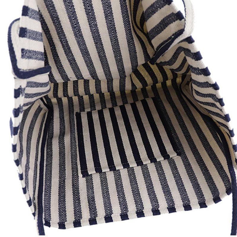 Сумка-ведро Niche Striped из холста для женщин, большая вместительная сумка-тоут в стиле ленивых для поездок на работу, новая тенденция 2025 года, большая сумка для покупок через плечо