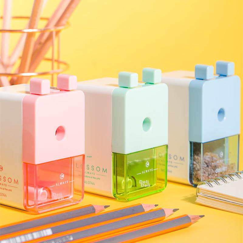 Deli Simple Student Pencil Sharpener, Automatic Lead Disposal, Children's Stationery, Birthday And Children's Day Gift, Blue