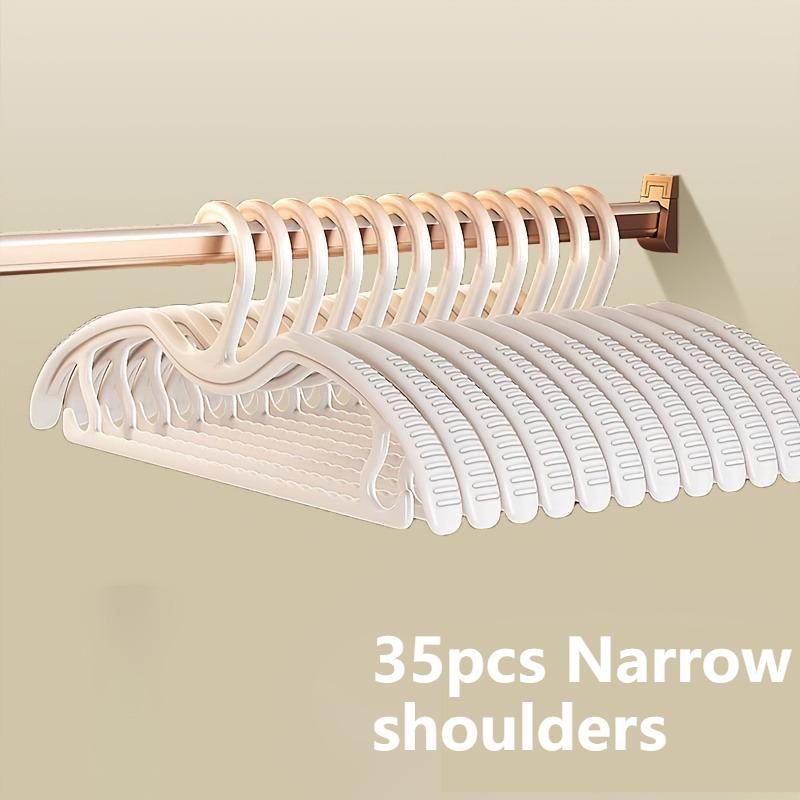 Пластиковые вешалки с широкими плечиками 5/15/25/35, с противоскользящими отметками, идеально подходят для хранения в семейных спальнях и экономии места для хранения