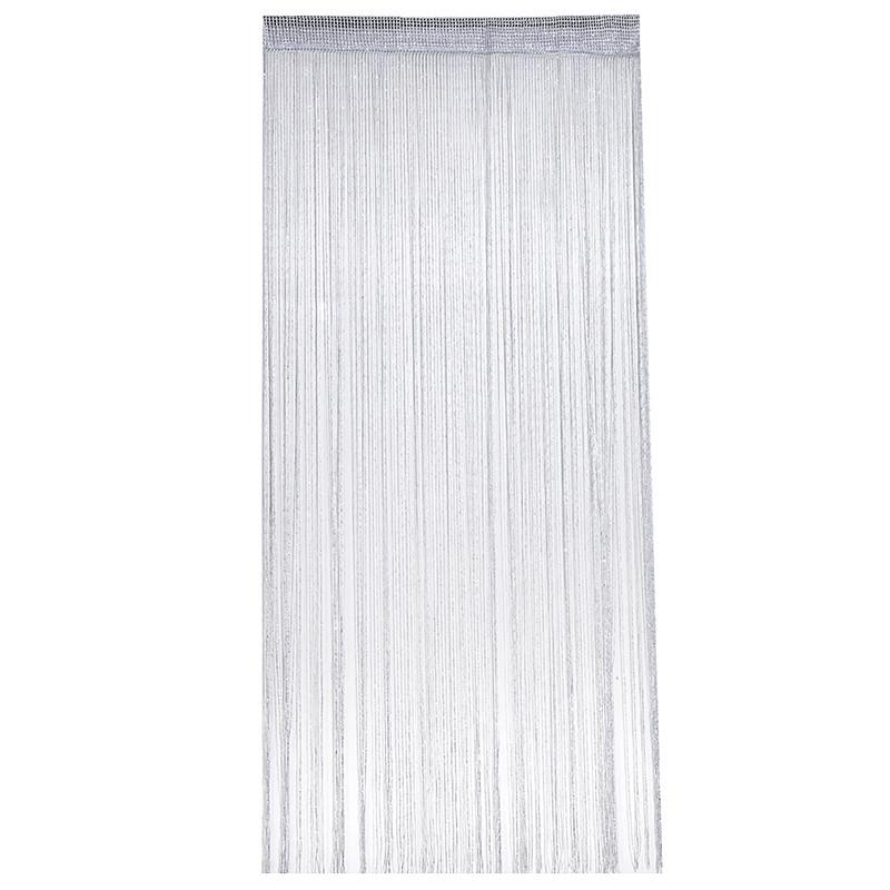 200x95СМ Гостиная Спальня Нитяная Штора Блестящая Кисточка Серебряная Нить Штора Ламбрекен Однотонный Домашний Декор Окна Принадлежности