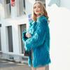 Fur imitation fur coat washed wool women's long coat