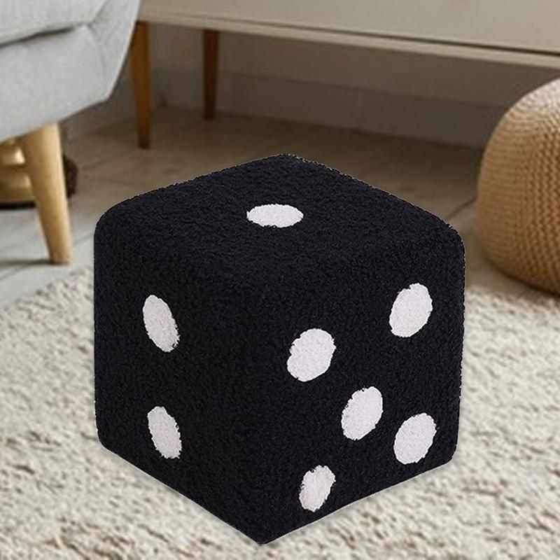 Dice Stool Chair Entrance Foot Stool For Door 7.87x7.87x7.87Inch Small Soft Chair Removable And Washable Cube Entrance Decor
