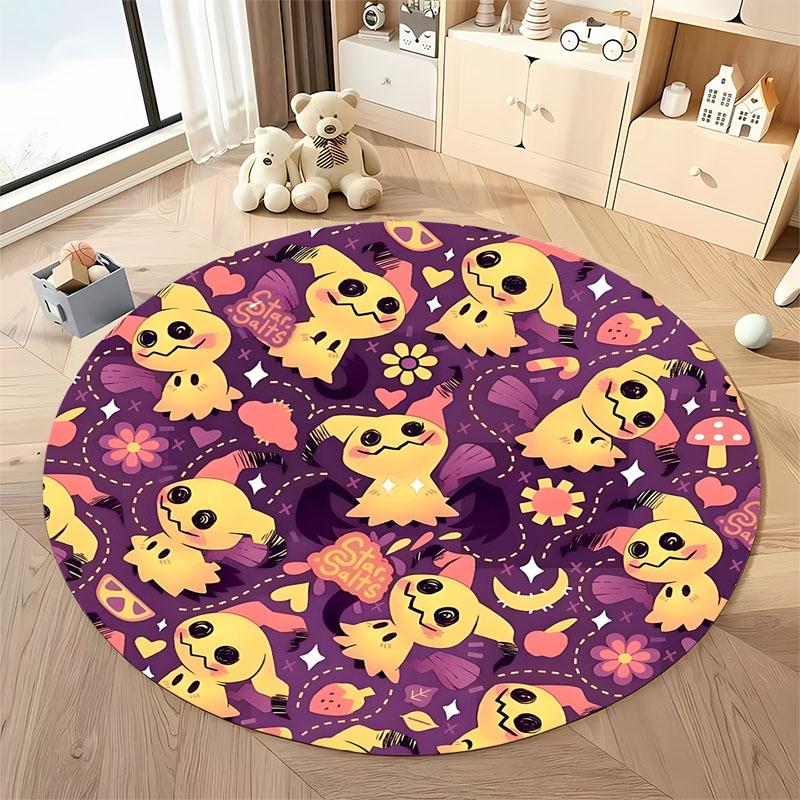 17 Styles Pokemon Cards Print Round Carpet Bedroom LivingRoom Mat Sofa Home Children's Room Decor Rug Free Shipping Holiday Gift