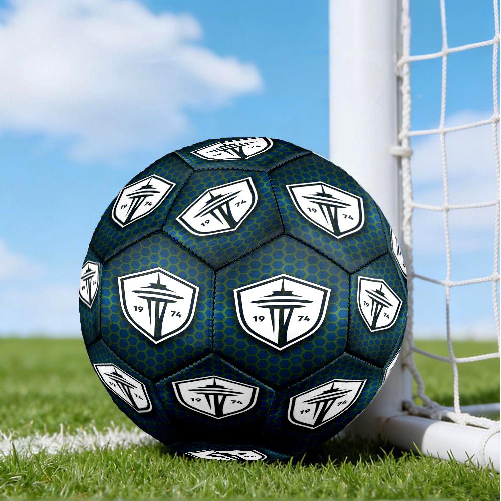 Fc Crest Design Printed Size 5 Soccer Balls, High-Quality, Anti-Slip, Protective Football, A Unique Gift , Birthdays, Christmas Gifts