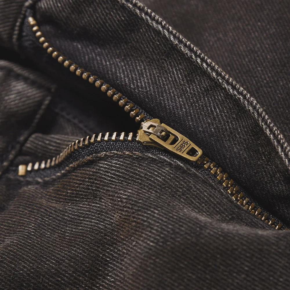 Мужские джинсы Wasteland в уличном стиле с потертостями — модные свободные брюки широкого кроя со складками.