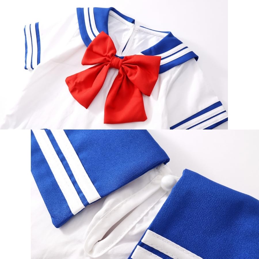 Косплей-матроска EnDast 140 см с галстуком-лентой для начальной школы, стильная корейская милая униформа для вечеринок и школьных мероприятий, для девочек,