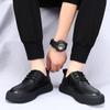Модная деловая повседневная кожаная обувь, обувь для вождения, мужская, на толстой подошве, для отдыха, дышащая обувь, трендовая, для вечеринок, уличная, для прогулок