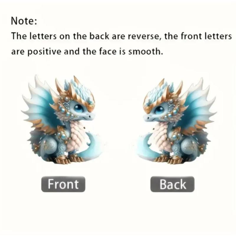 Новый акриловый плоский 2D дракон KIRIN акриловый декоративный кулон новогодний подарок рождественская елка кулон