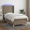 VidaXL Slat Bed Base with Mattress and LED, Upholstered Bed, Single Bed, Adult Bed for Interior Bedroom, 3138993