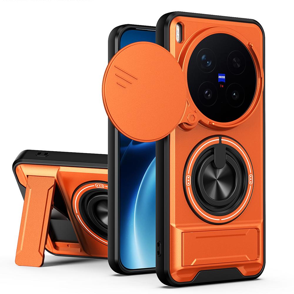 KEYSION Магнитный чехол для телефона VIVO X300 Pro 5G с защитой выдвижной камеры, подставкой-кольцом, противоударный чехол для VIVO X300