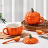 Pumpkin Cup Mug with Lid Spoon High Value Water Cup Office Home Breakfast Cup Practical