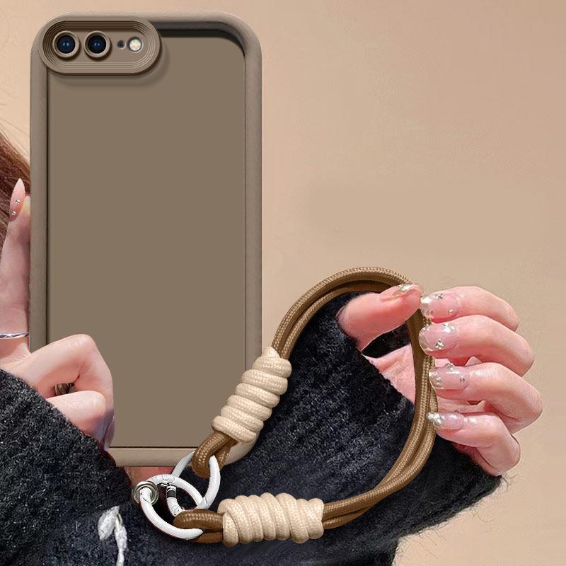 Чехол для Apple iPhone 7 Plus, чехол для iPhone 8 Plus, плетеный шнурок, матовая задняя крышка, защита от царапин, противоударный чехол
