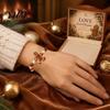 Rust-resistant Bracelet Christmas Bracelets for Women, Santa Claus Elk Snowman Tree Fine Workmanship Beaded Bracelet, Holiday Jewelry Gifts