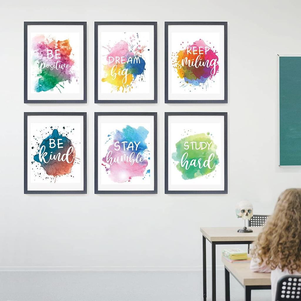pirational Wall Art Motivational Art Prints and Quotes and Sayings Poster Girls Teens Bedroom Decor Sayings Positive Phrase Party Gift for Girls Kids