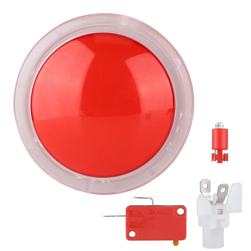 100MM LED Light Lamp Button Big Round Video Game Push Buttons(red)