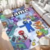 Custom Name Personalized Game Rainbow Friends Print Carpet, Versatile Home Decor Rug, for Playroom, Apartment, Balcony, Entryway, Hallway Gift