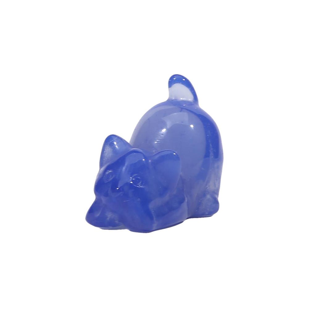 Милая статуэтка ленивого кота из натурального камня, резная из кристалла, исцеляющая фигурка животного, поделки из драгоценных камней для Рейки, украшение для дома, прекрасный подарок