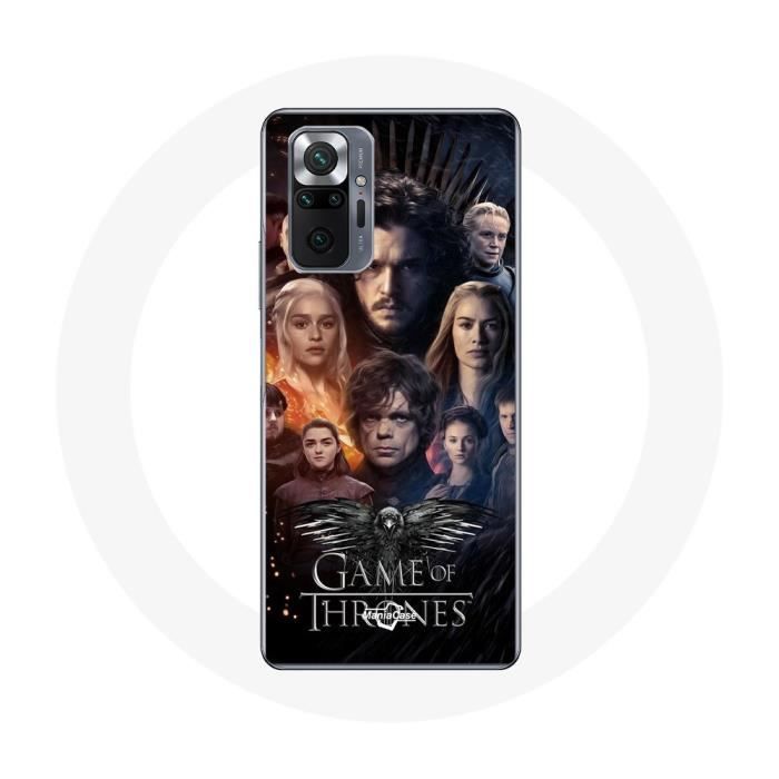 Coque - Xiaomi - Redmi Note 10 Pro - Silicone Noir - Game of Thrones - Aigle Gris