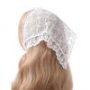 Hot Girls White Lace Bandana Summer Sunproof Turban Tie Back Camping Headwrap Lovely Girls Traveling Hair Kerchief