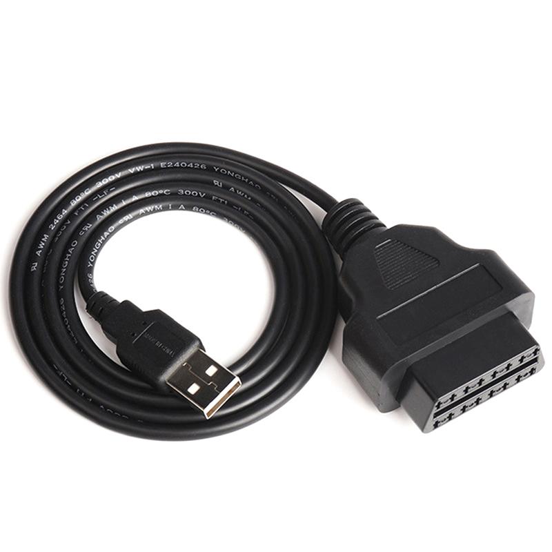 1 шт. Новый 16-контактный OBD-USB-порт зарядного устройства адаптер кабельный разъем диагностический инструмент автомобильные аксессуары