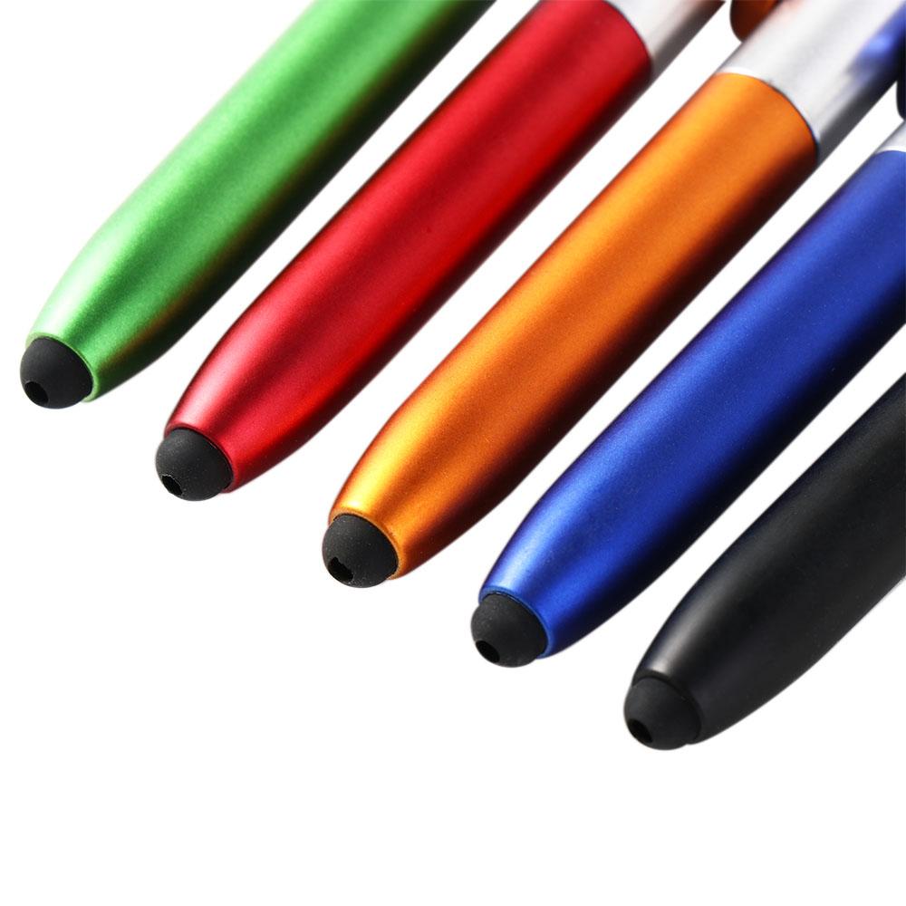 Night Reading Stationery Cellphone Holder Ballpoint Pen with LED Light Stylus Pen Writing Pen