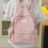 School Bag New High Value Fresh and Sweet Bow Pleated Backpack Junior High School Students Lightweight Travel Large Capacity Backpack