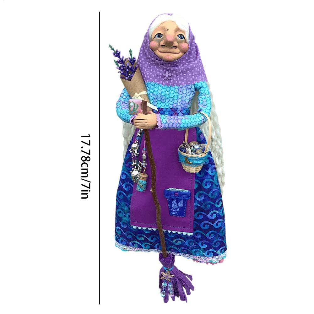 Witch Doll Good Luck Cooking Doll Handmade Resin Ornament Magic Hang Dolls Home Kitchen Decoration Crafts Creative Pendant Gifts