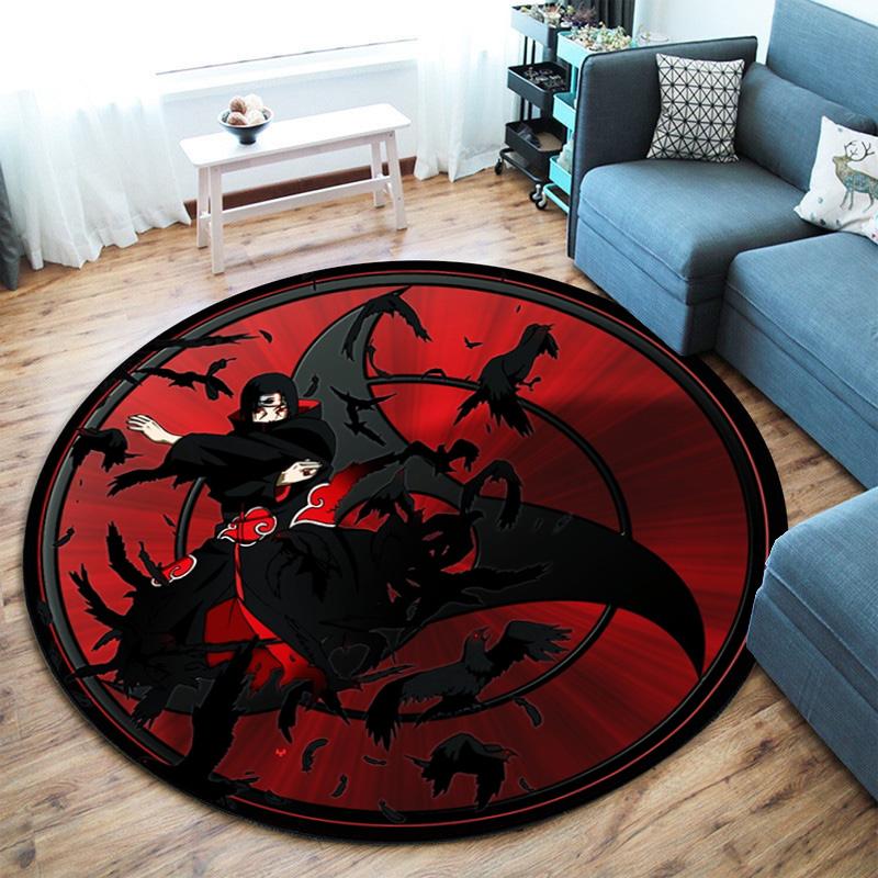 Famous cartoon NARUTO protagonist Uzumaki Naruto round carpet soft home decoration anti-slip door mat outdoor picnic mat carpet M6