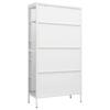 Vidaxl Witryna, Biała, 90X40X180 Cm, Stal I Hartowane Szkło