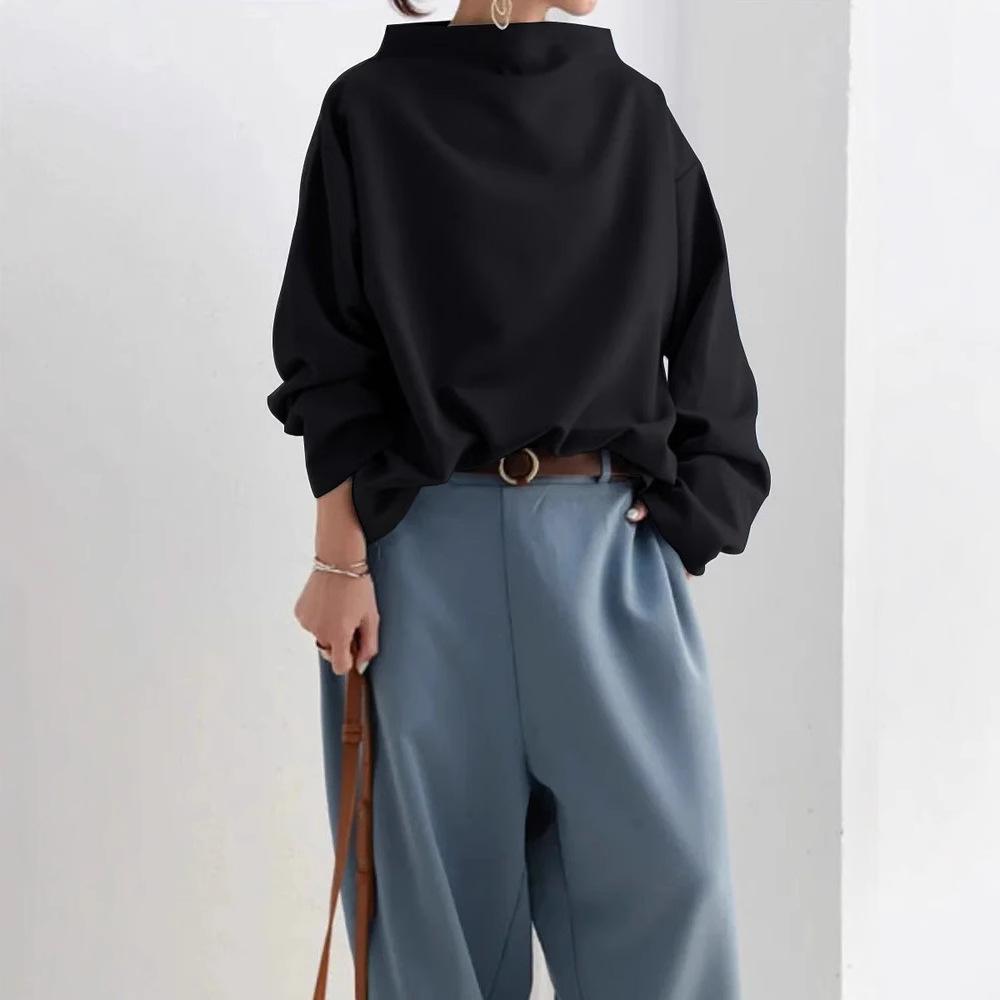 New Women'S Clothing Retro Casual Sexy Daily Fashion Temperament Commuting Business Shirt Long Sleeved Hoodie Top