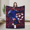 Dembele Number  Blanket Fleece Football Warm Throw Blankets for Bedding Couch Bedspread