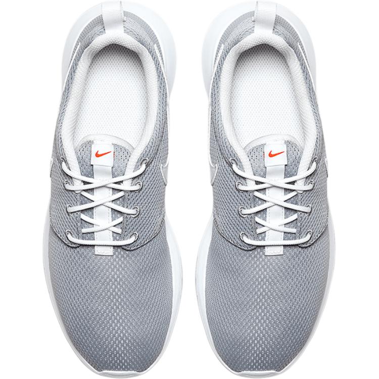 Nike Кроссовки Roshe One GS Серый волк Детские Безопасный-оранжевый-белый 599728-038