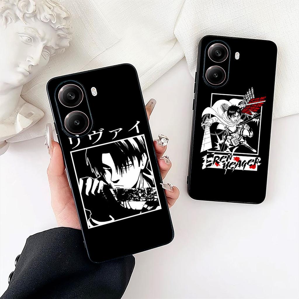 Чехол для телефона Levi Eren Jaeger Атака титанов для Motorola Moto G86 G14 G35 G34 G45 G55 G67 G75 G85 G24 G15 G54 G57 Power Cover