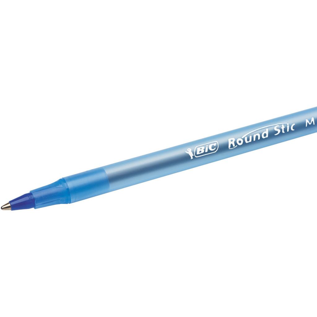 Шариковая ручка BIC Round Stick Extra Life, средняя, (1.0mm), Синий, 60 штук (GSM609-Синий)