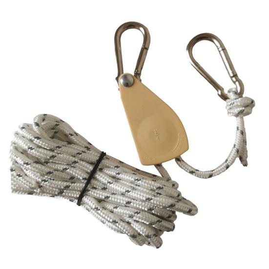 2,5 м 1/4-дюймовая ветровая веревка с зажимом-вешалкой, регулируемый шкив, сверхмощный уличный туризм, рыбалка, кемпинг, палатка, навес, шнур, привязной ремень