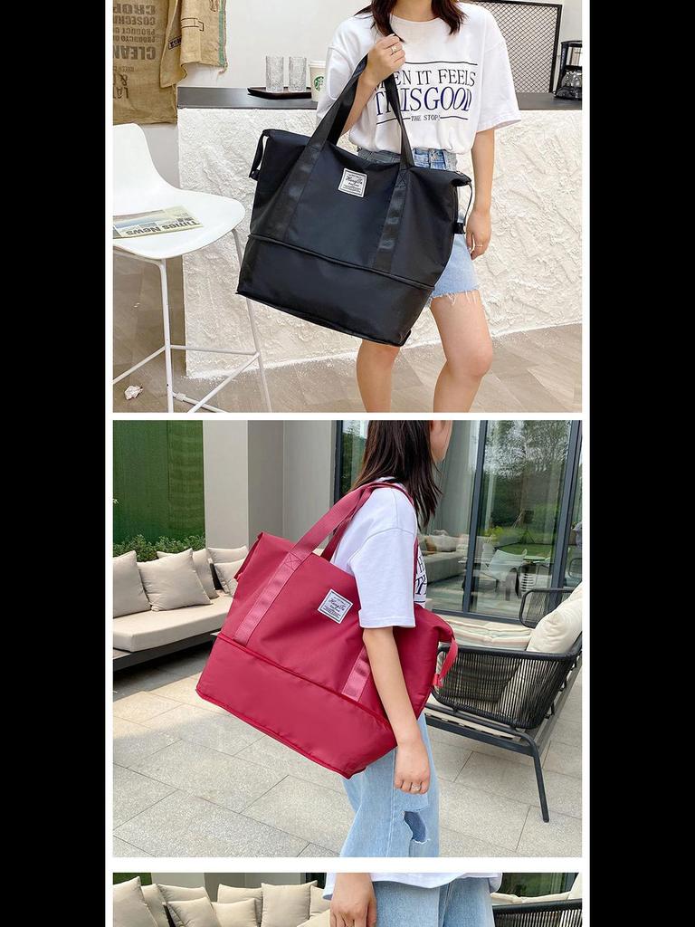 Women's Portable Travel Bag: Lightweight, Large-Capacity Sports & Fitness Bag for Short Trips