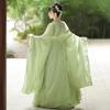 Рубашка с двойным рукавом и вышивкой Hanfu в китайском стиле, костюм с юбкой HE ZI