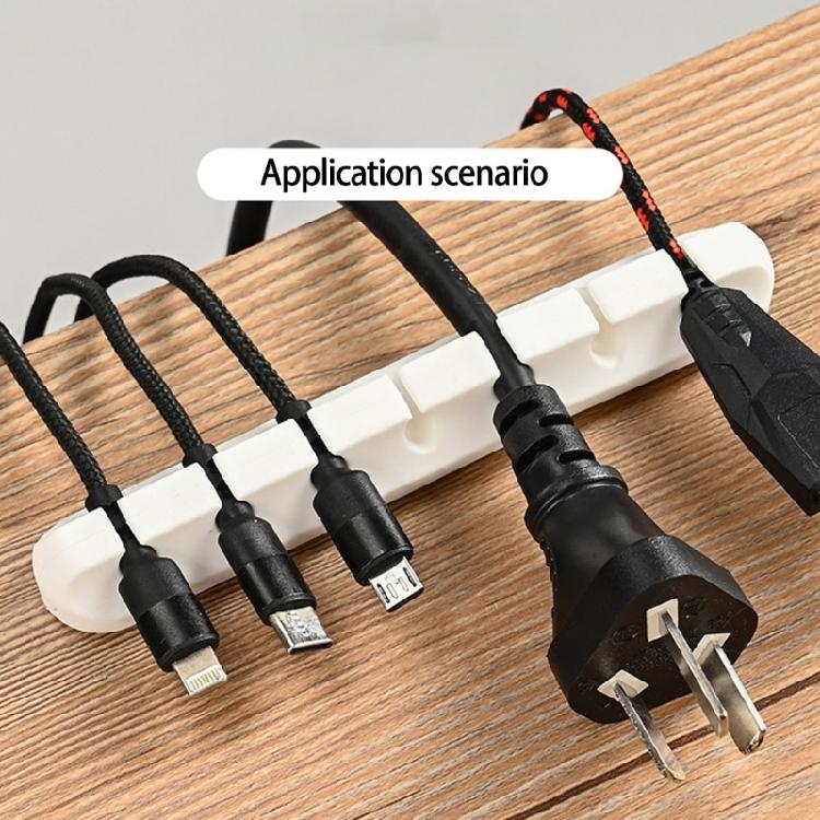 Универсальный зажим-органайзер для кабелей для всех типов USB Type-C, фиксирующее клейкое крепление на стол/стену