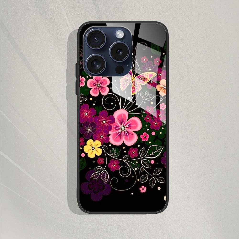 Закаленное Стекло Чехол для iPhone 15 15Pro Max Plus Задняя Крышка Жесткий Бампер Защитные Fundas для iPhone 14 Pro 14 Plus 14Pro Max