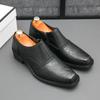 New Concise Men's Business Slip On Loafers Luxury Leather Shoes Formal Dress Office Shoes Driving Shoes Party Prom Dress Shoes