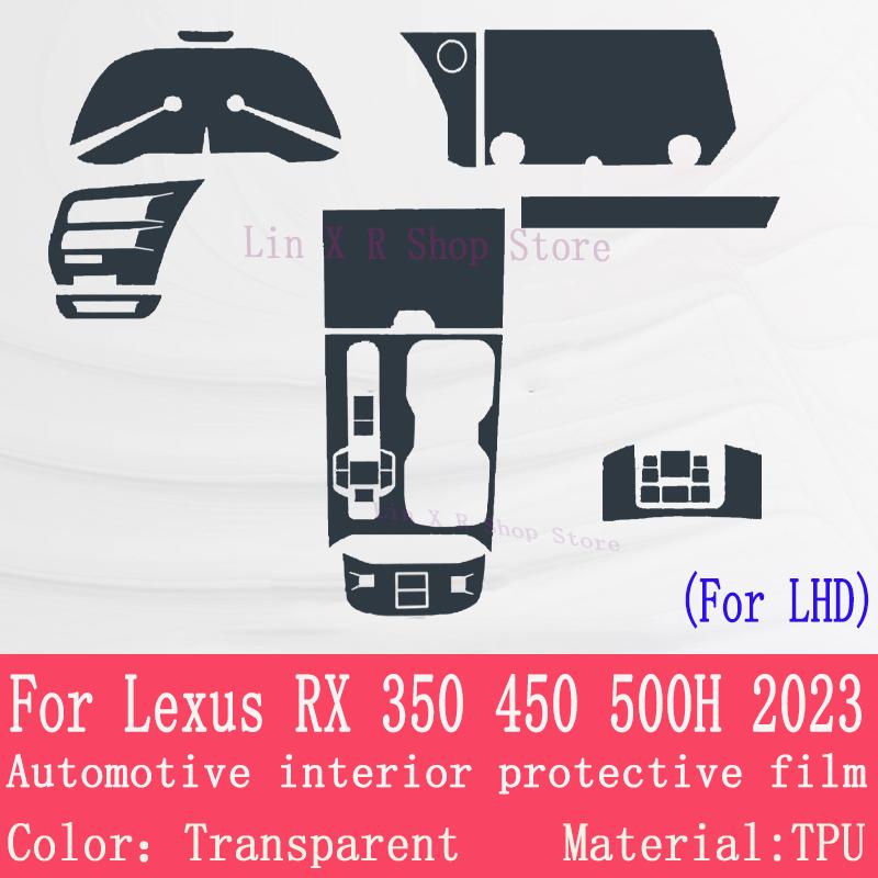Car Accessories For Lexus RX 350 450 500H Center Console Protective Film Gearbox Panel Sticker Anti-scrath Protection Cover