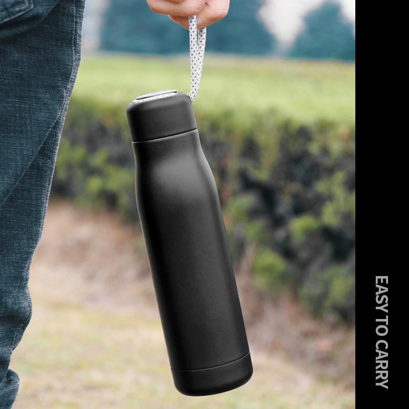 550ML Smart Thermos Bottle Portable Coffee Cup Ferrari Logo Insulated Mug For Mercedes Benz W205 E63 AMG W166 W246 W242 W176 GLE