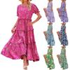 Boho Flowy Floral Maxi Dress for Women Bodycon Slip Dress Going Out Picnic Summer Dress