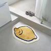 Cute Smiling Sun Semi-circle Bath Mat Soft Fluffy Non-slip Absorbent Washable Bathroom Floor Mat Home Decor Rug