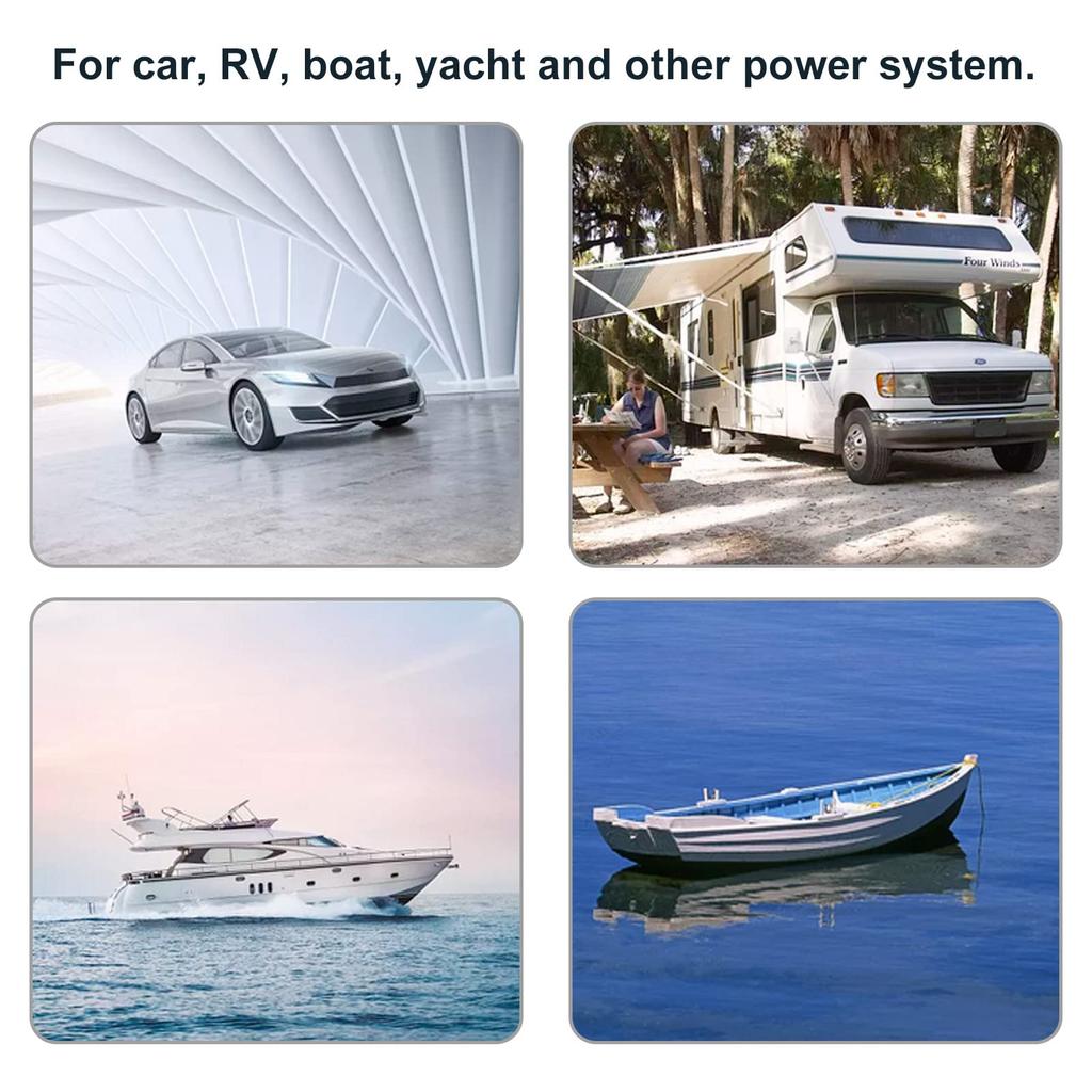 RUSUO 6 Terminal, 6/12 Terminal Earth Distribution Kit Black/Red for Car RV Boat Yacht