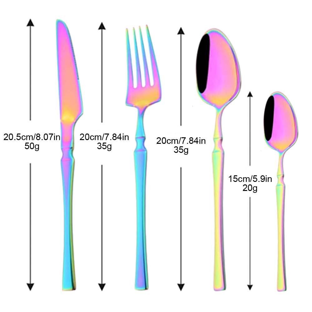 Роскошный набор столовых приборов из 4 предметов, западная столовая посуда, золотой набор столовых приборов из нержавеющей стали, нож, вилка, чайная ложка, набор столовых приборов для вечеринки