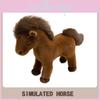 Plush Horse Toy Animal Figurine Soft Faux Fur Home Decor For Family Festivities